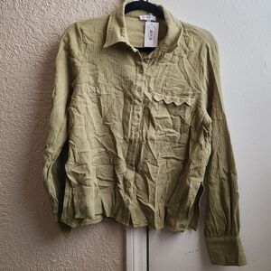 NWT- Calirta Gauze Shirt